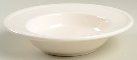 Quadrille White (Earthenware) Rim Soup Bowl
