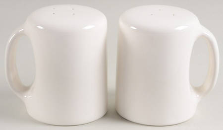 Quadrille White (Earthenware) Salt & Pepper Set