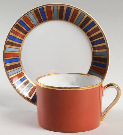 Ramses Flat Cup & Saucer Set by Fitz & Floyd