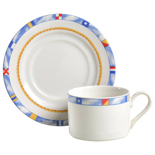 Regatta Flat Cup & Saucer Set