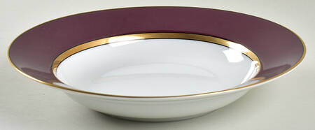 Renaissance Aubergine Large Rim Soup Bowl