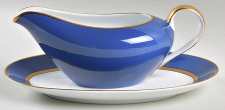 Renaissance Cerulean Blue (Japan) Gravy Boat & Underplate/Relish