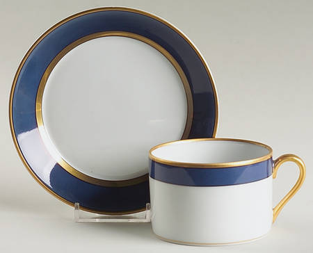 Renaissance Cerulean Blue (Japan) Flat Cup & Saucer Set