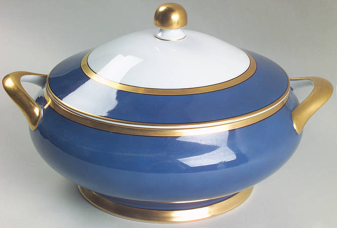 Renaissance Cerulean Blue (Japan) Round Covered Vegetable