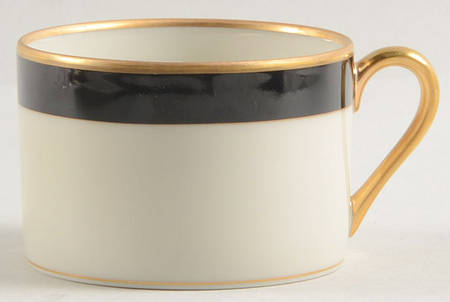 Renaissance Black On Buff Flat Cup by Fitz & Floyd