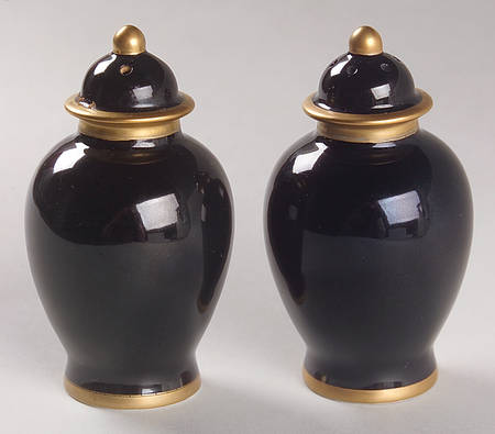 Renaissance Black On Buff Salt & Pepper Set