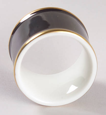 Renaissance Black On Buff Napkin Ring by Fitz & Floyd