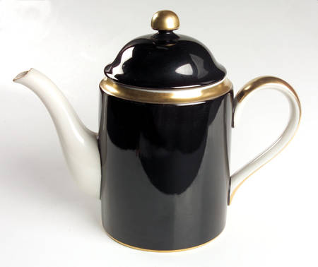 Renaissance Black On Buff Coffee Pot & Lid by Fitz & Floyd