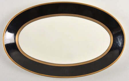 Renaissance Black On Buff Relish/Gravy Underplate