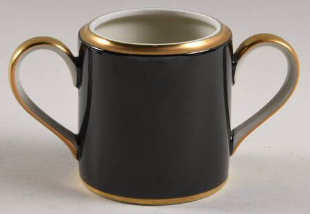Renaissance Black On Buff Sugar Bowl No Lid