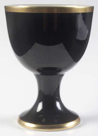 Renaissance Black On Buff China Goblet