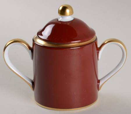 Renaissance Cinnabar Sugar Bowl & Lid