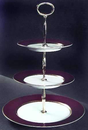 Renaissance Cinnabar 13 7/8"-14 1/4" 3-Tiered Serving Tray(DP,SP,BB) HC