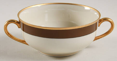 Renaissance Cognac (Medium Brown) Flat Cream Soup Bowl