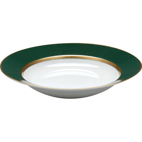 Renaissance Dark Green Large Rim Soup Bowl