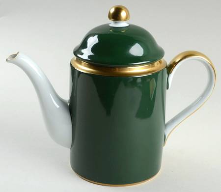 Renaissance Dark Green Coffee Pot & Lid
