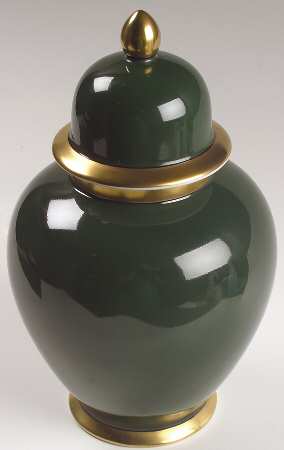 Renaissance Dark Green Large Ginger Jar & Lid