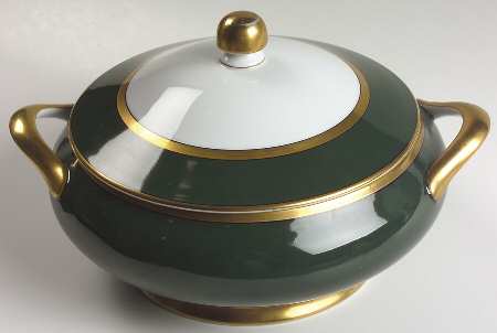 Renaissance Dark Green Round Covered Vegetable by Fitz & Floyd