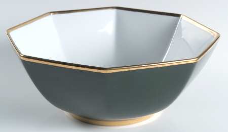 Renaissance Dark Green 9" Octagonal Vegetable Bowl