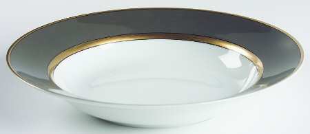 Renaissance Gray Large Rim Soup Bowl