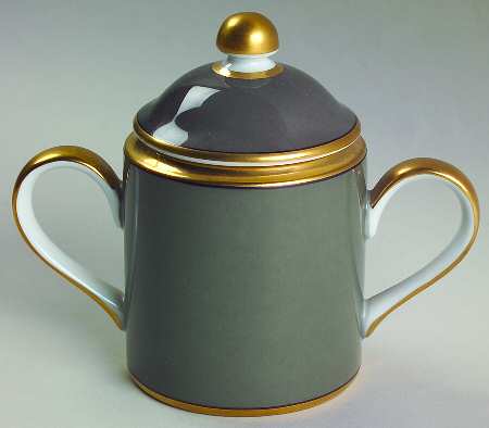 Renaissance Gray Sugar Bowl & Lid
