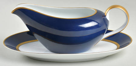 Renaissance Lapis Blue Gravy Boat & Underplate/Relish