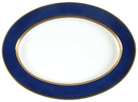 Renaissance Lapis Blue 14" Oval Serving Platter