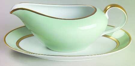 Renaissance Mint Green Gravy Boat & Underplate/Relish