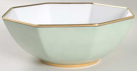 Renaissance Mint Green 9" Octagonal Vegetable Bowl by Fitz & Floyd