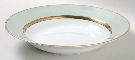 Renaissance Mint Green Large Rim Soup Bowl