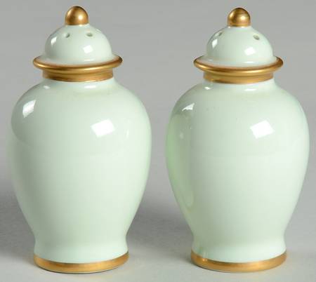 Renaissance Mint Green Salt & Pepper Set by Fitz & Floyd