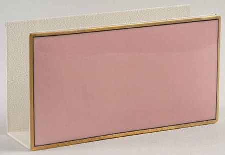 Renaissance Peach (Wide Gold Verge Line) Letter Holder