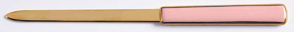 Renaissance Peach (Wide Gold Verge Line) Letter Opener