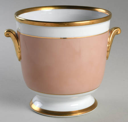 Renaissance Peach (Wide Gold Verge Line) 5" Cachepot