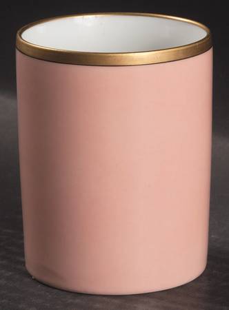 Renaissance Peach (Wide Gold Verge Line) Pencil/Pen Holder/Cup