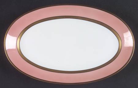Renaissance Peach (Wide Gold Verge Line) Relish/Gravy Underplate