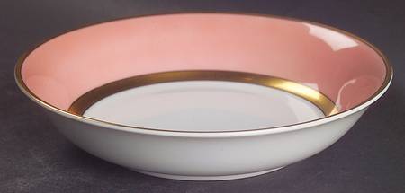 Renaissance Peach (Wide Gold Verge Line) Fruit/Dessert (Sauce) Bowl