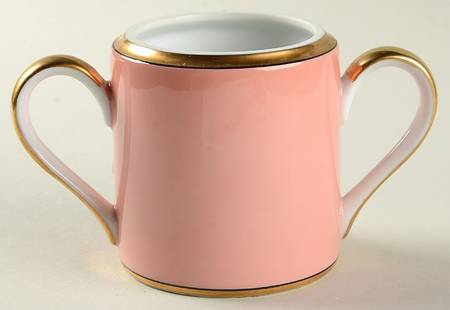 Renaissance Peach (Wide Gold Verge Line) Sugar Bowl No Lid