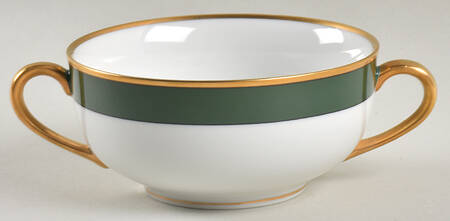 Renaissance Teal Green Flat Cream Soup Bowl