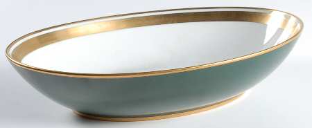 Renaissance Teal Green 10" Oval Vegetable Bowl