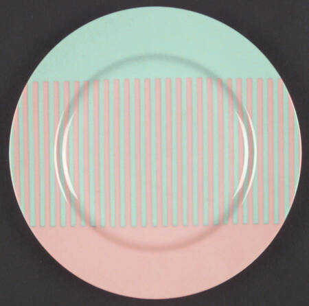 Reprise Peach Coral and Turquoise Salad Plate