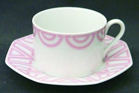 The Ritz Peach Flat Cup & Saucer Set
