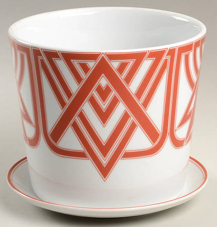 The Ritz Red Terra Cotta 5" Flower Pot & Underplate