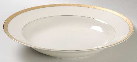 Roanoke (Gold) Large Rim Soup Bowl