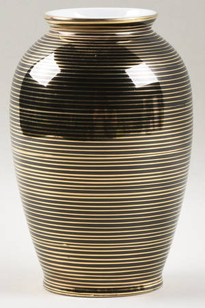 Rondelle Black 6" Vase
