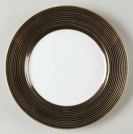 Rondelle Black Salad Plate by Fitz & Floyd