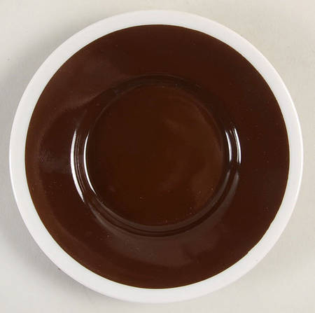 Rondelet Dark Brown (White Background) Saucer for Demitasse Cup