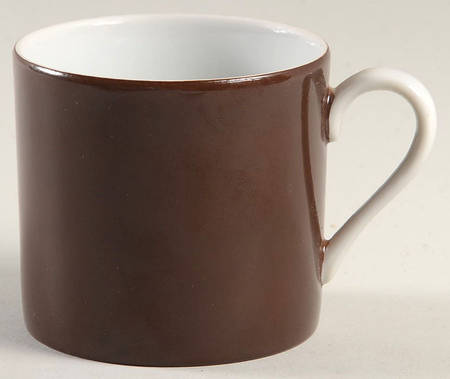 Rondelet Dark Brown (White Background) Flat Demitasse Cup