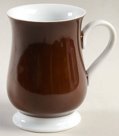 Rondelet Dark Brown (White Background) Footed Mug
