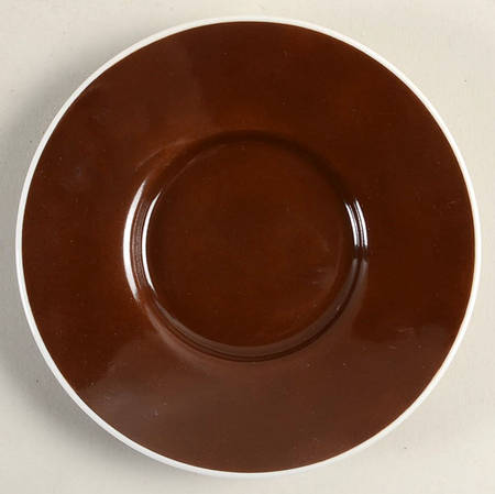 Rondelet Dark Brown (White Background) Saucer for Irish Coffee Cup